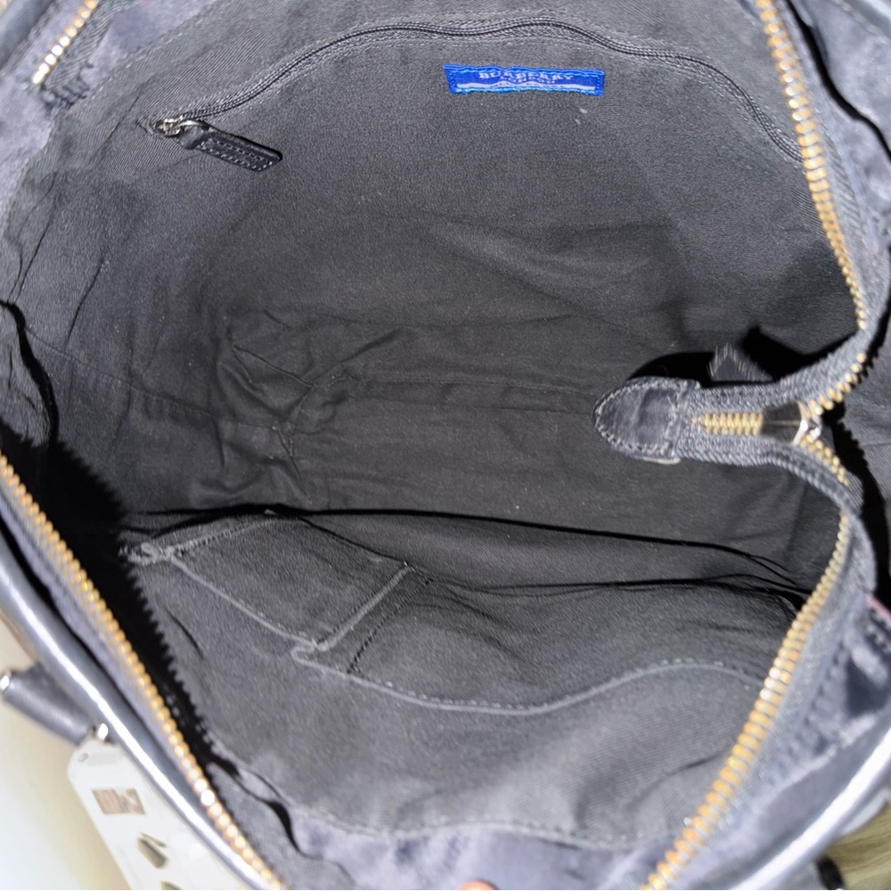 Burberry  Blue Label Hand Bag Nylon Black Auth ti2773 - Picture 12 of 12